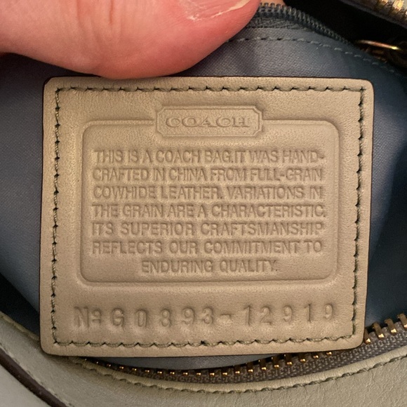 NWT Coach Mineral Green Hampton’s Mini Shopper - Picture 7 of 9